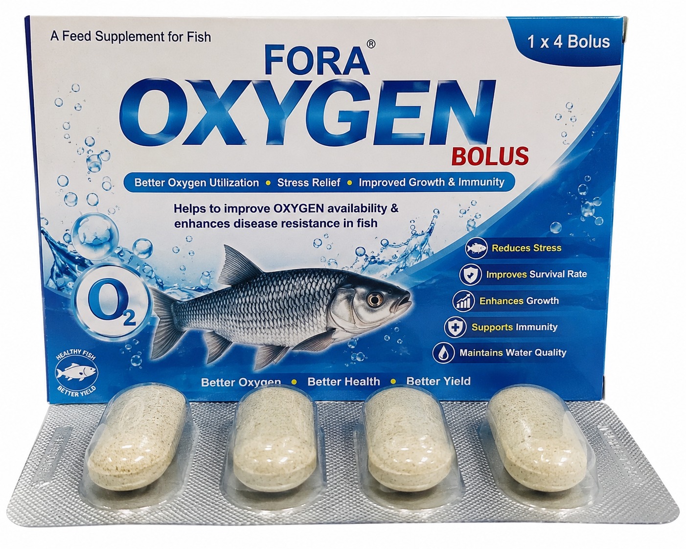 Fora Oxygen Bolus — Aqua Feed Supplement for Fish