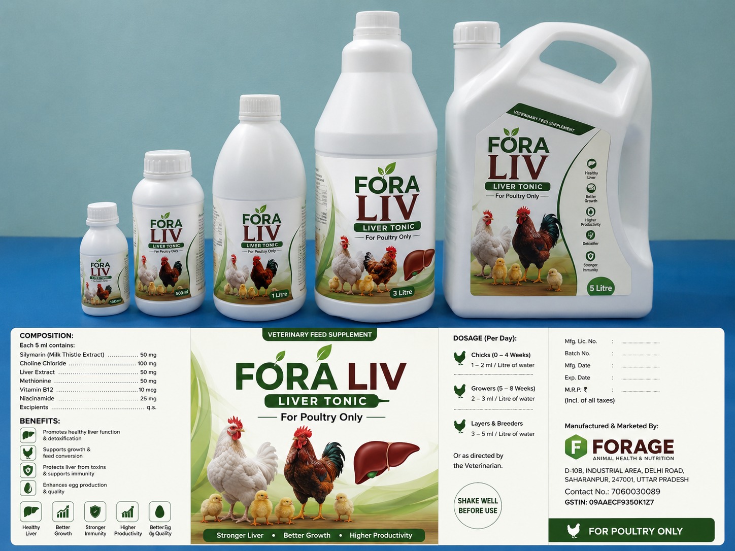 Fora Liv — Poultry Liver Tonic (Full Pack Range)